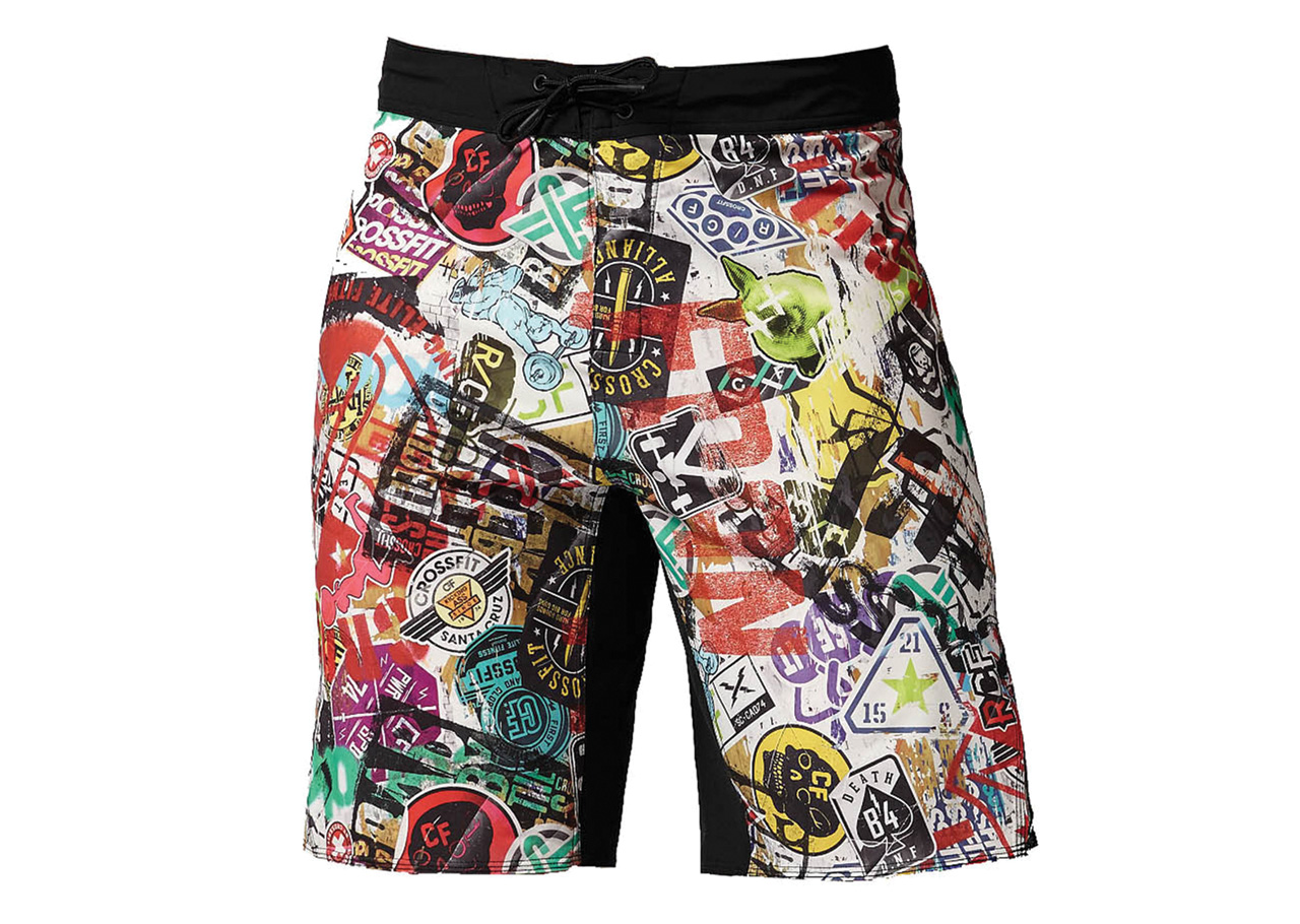B83897] Mens Reebok RCF Crossfit Core Shorts - Multi Color Board Shorts
